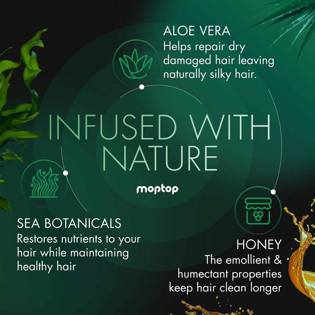 MopTop Salon Gentle Shampoo – Frizz Reduction, Color Safe, 32oz