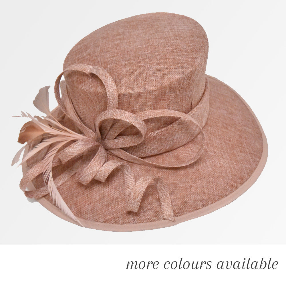 Caprilite Large Ladies Occasion Hats for Weddings Brim Top