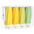 Morfone Travel Bottles for Toiletries - 3oz TSA-Approved, Leak-Proof, Refillable (Yellow)