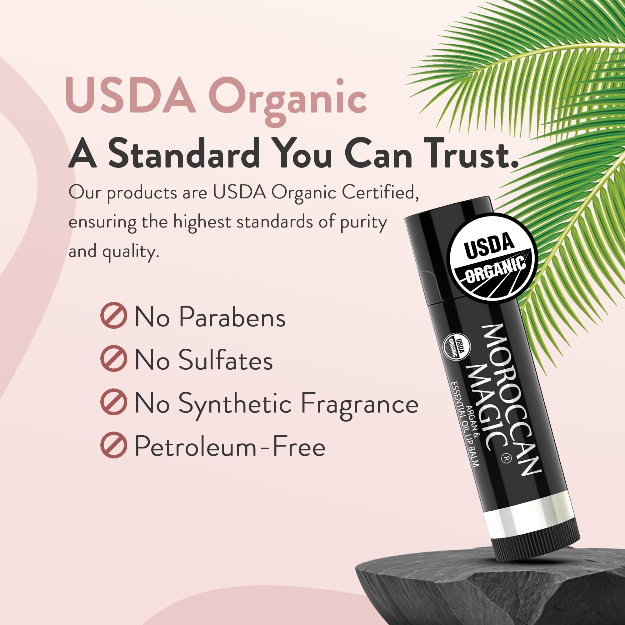 Moroccan Magic Organic Lip Balm 5-Piece Gift Set | Ultra-Hydrating Argan Oil Lip Care