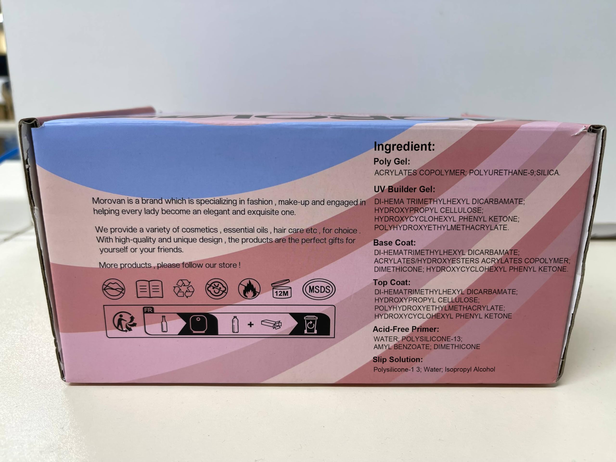 Morovan Poly Nail Gel Kit – 32 Colors, UV Lamp, Starter DIY Kit