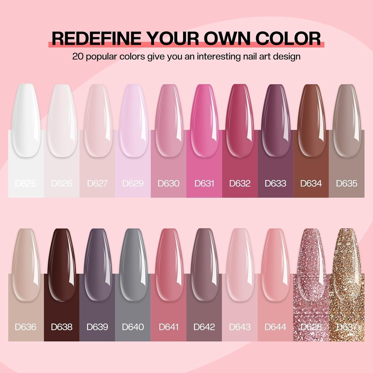 Morovan Dip Powder Nail Kit — 27-Piece Starter Set, 20 Colors + Liquid System for At-Home Nail Art