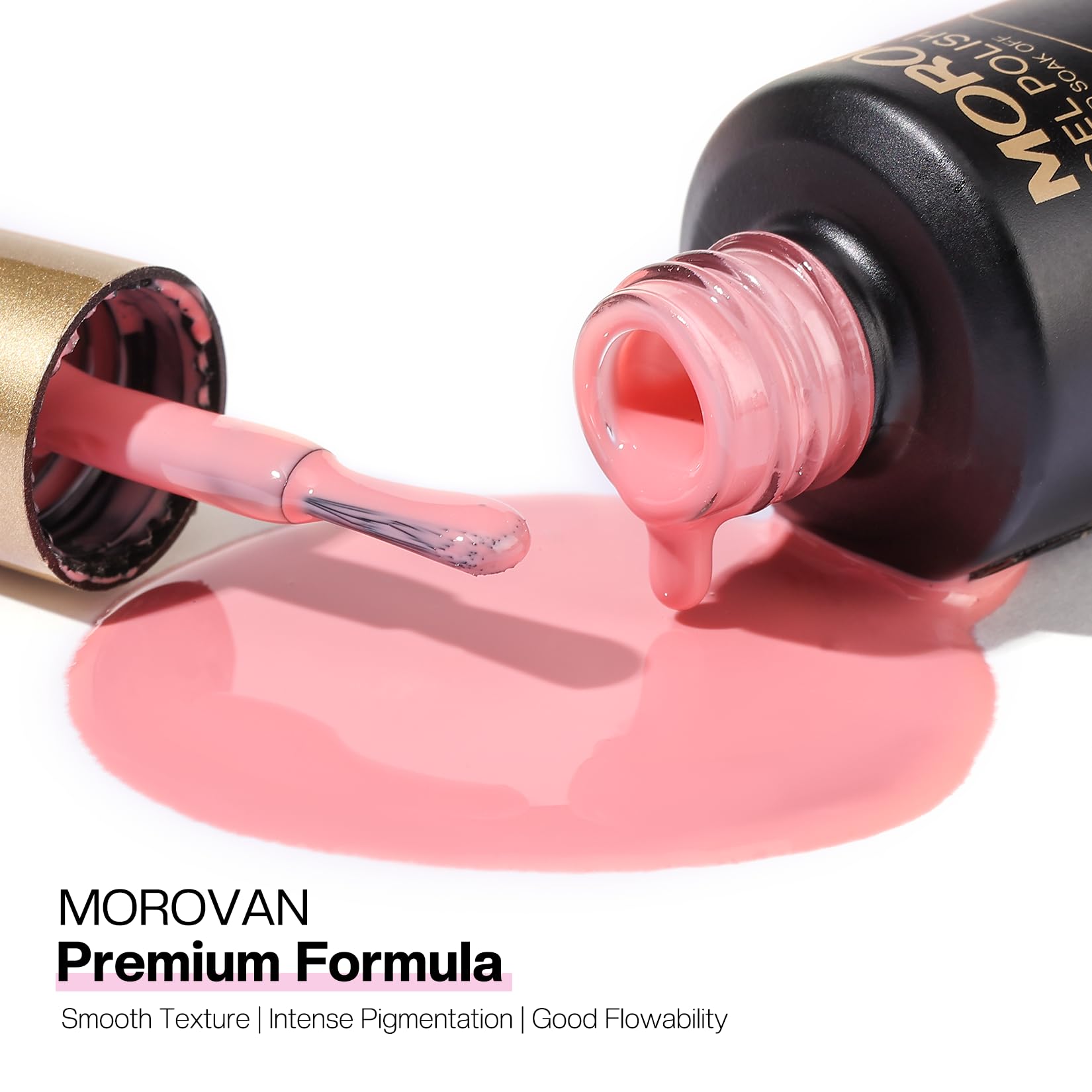 Morovan Gel Nail Polish Kit: 28 Colors, UV/LED Lamp, Base & Top Coat, DIY Manicure Set