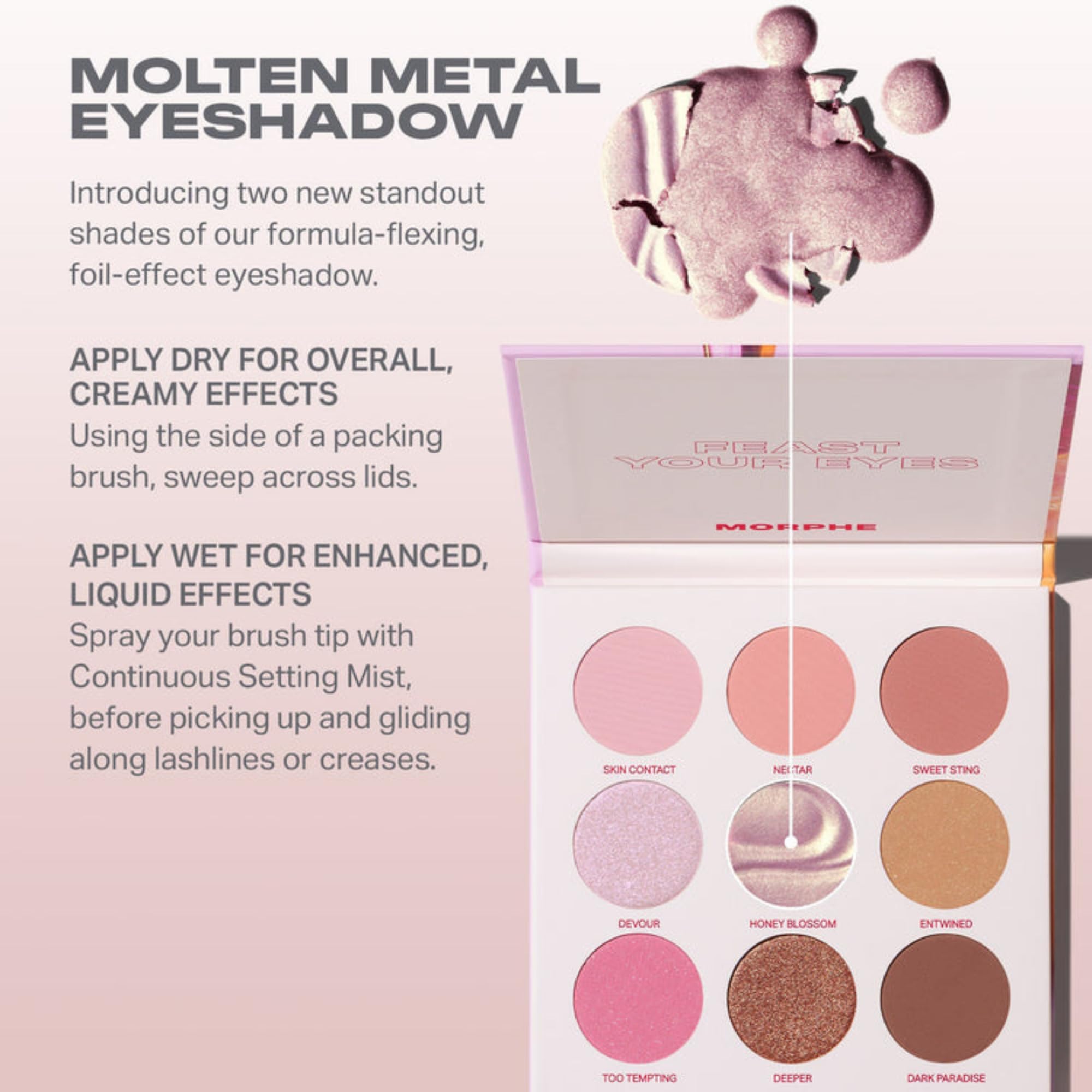 Morphe Forbidden Honey Artistry Palette – Foil, Matte & Shimmer Eyeshadows (9 Shades)