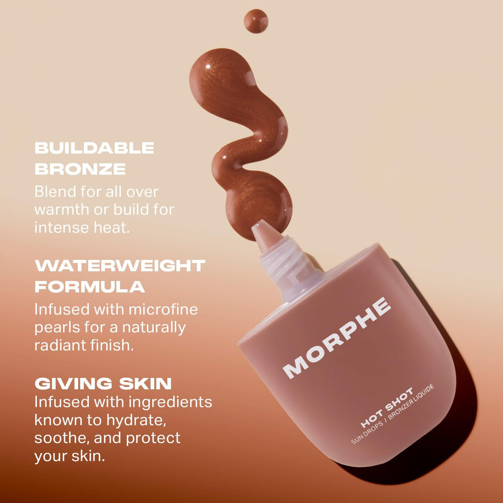MORPHE Hot Shot Sun Drops - Waterweight Bronzing Drops with Niacinamide (1 oz)