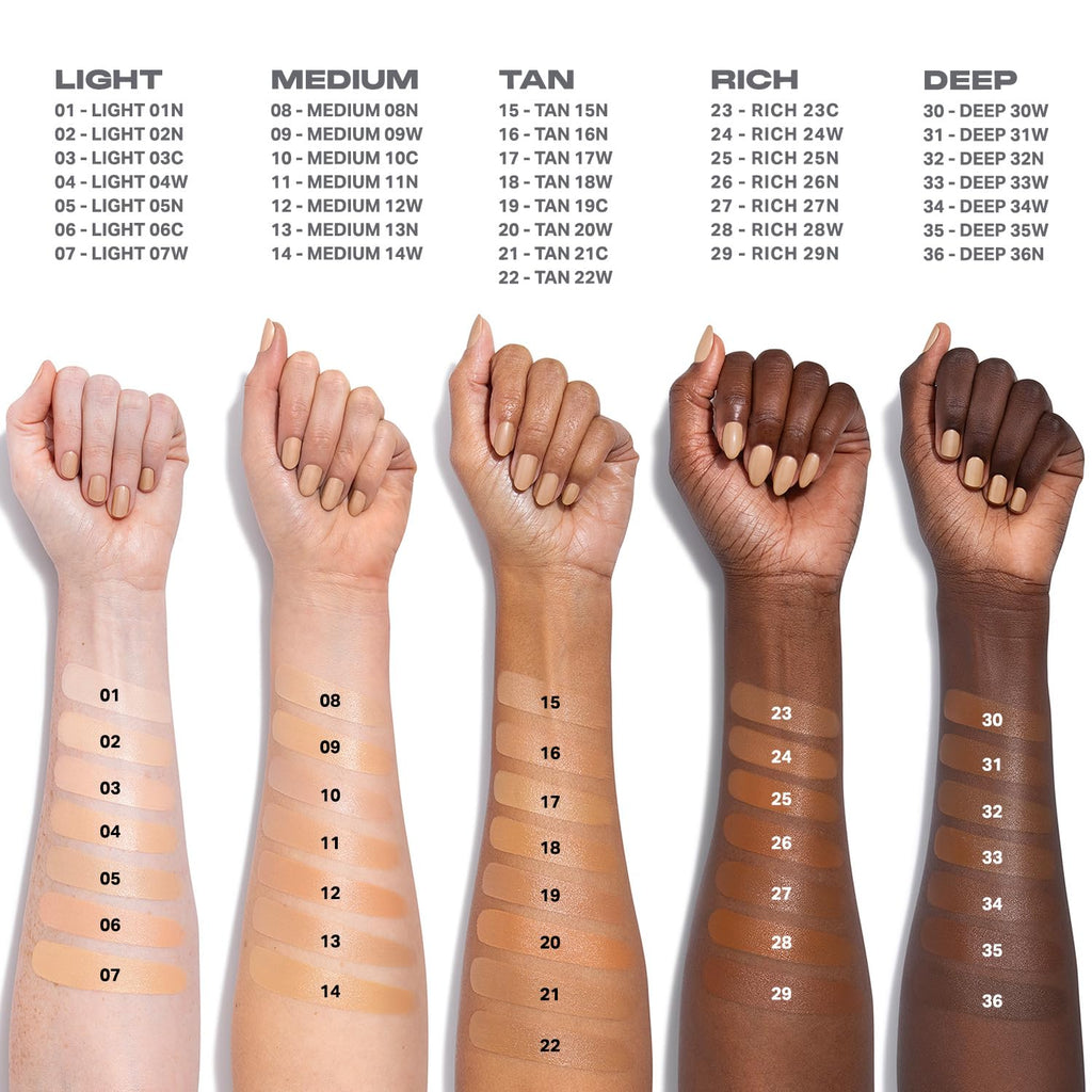 MORPHE Lightform Dewy Foundation – Hydrating, Buildable Medium Coverage in Deep 36N
