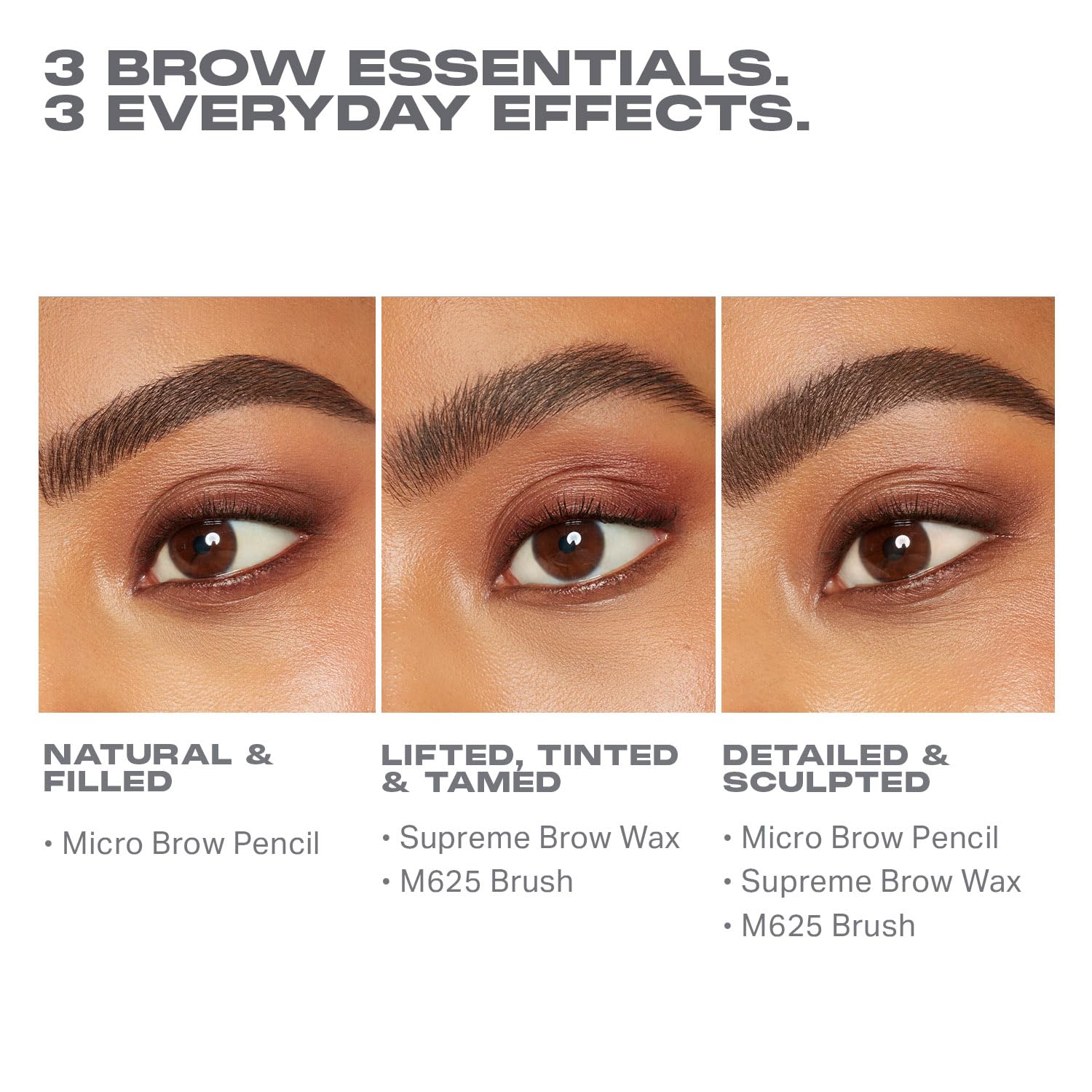 MORPHE High Archiever Everyday Essentials Brow Kit – Java (3 Count) with Micro Pencil, Tint Wax & M625 Brush