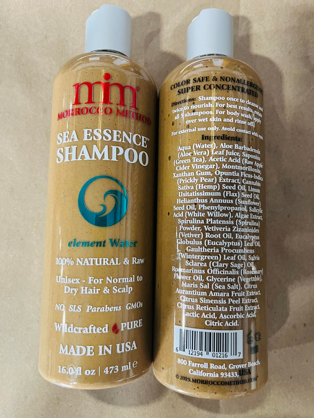 Sea Essence Shampoo by Morrocco Method – 100% Natural & Raw, Sulfate-Free for Normal to Dry Hair | Made in USA