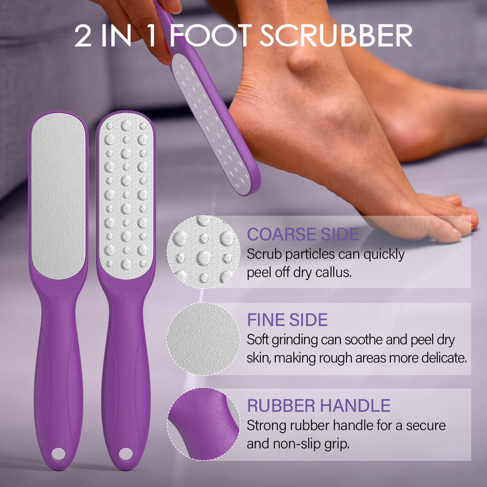 MOSRROU Pedicure Kit – 4-Piece Foot Spa Set with Lavender Soak, Cream, Gel & File