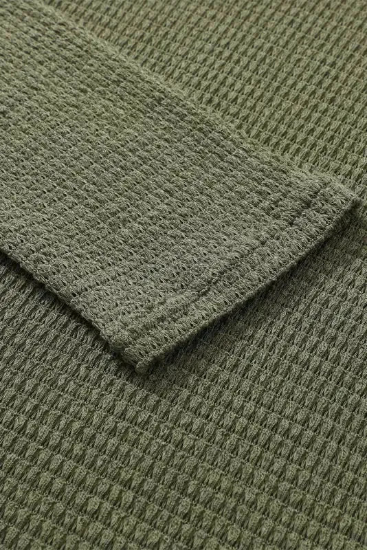 Moss Green Textured Knit Top | Plus Size Long Sleeve