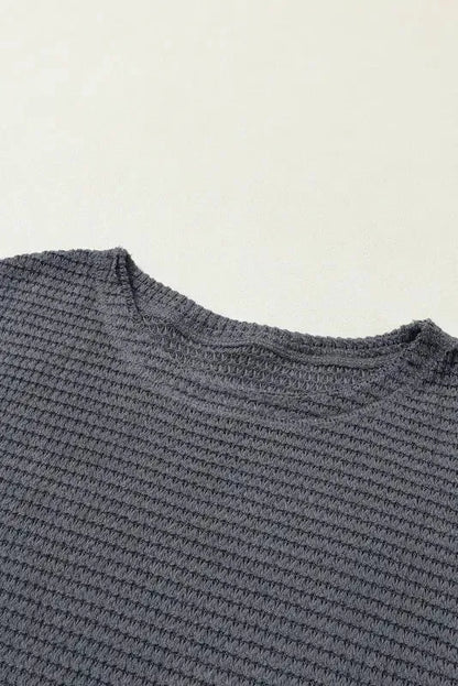 Moss Green Textured Knit Top | Plus Size Long Sleeve