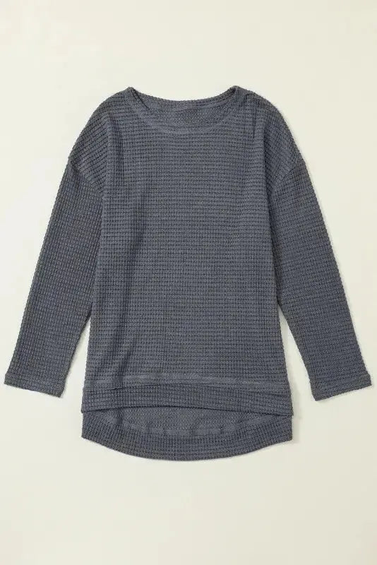 Moss Green Textured Knit Top | Plus Size Long Sleeve