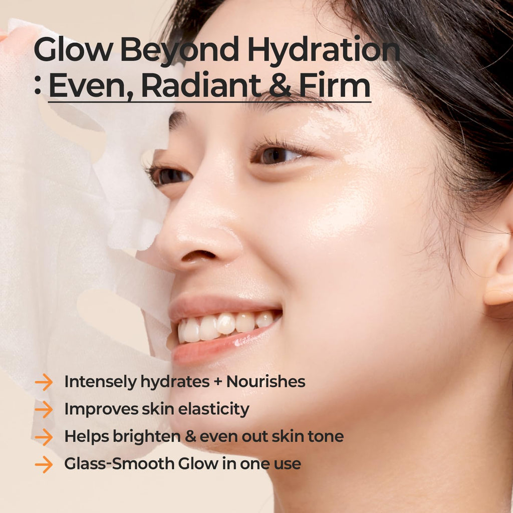Mother Made Glowing Glass Skin Hydrating Snail Masks – 20 Pack with Niacinamide 2% & Vitamin E