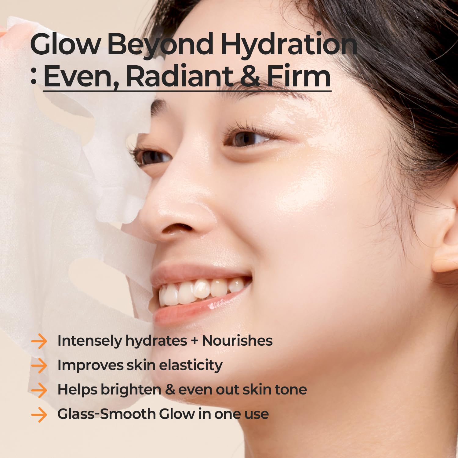 Mother Made Glowing Glass Skin Hydrating Snail Masks – 20 Pack with Niacinamide 2% & Vitamin E