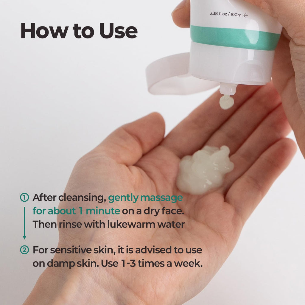 MOTHER MADE LHA Green Tea Exfoliating Aqua Peel Gel – Pore Care, Gentle Facial Exfoliator, 2 Pack (100ml each) | Vegan, Korean Skincare
