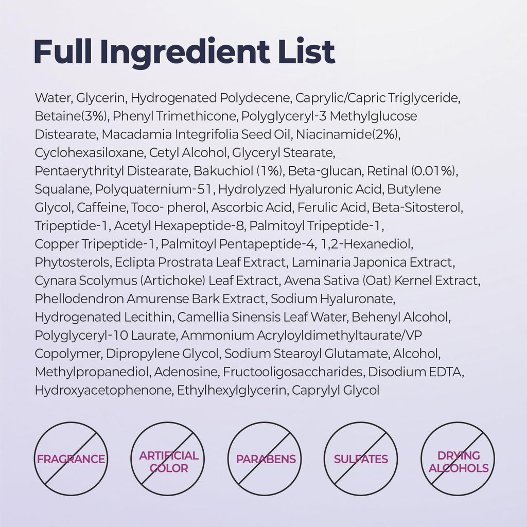 MOTHER MADE Retinol Bakuchiol Night Cream – Korean Retinal Face Cream for Firm Skin & Fine Lines