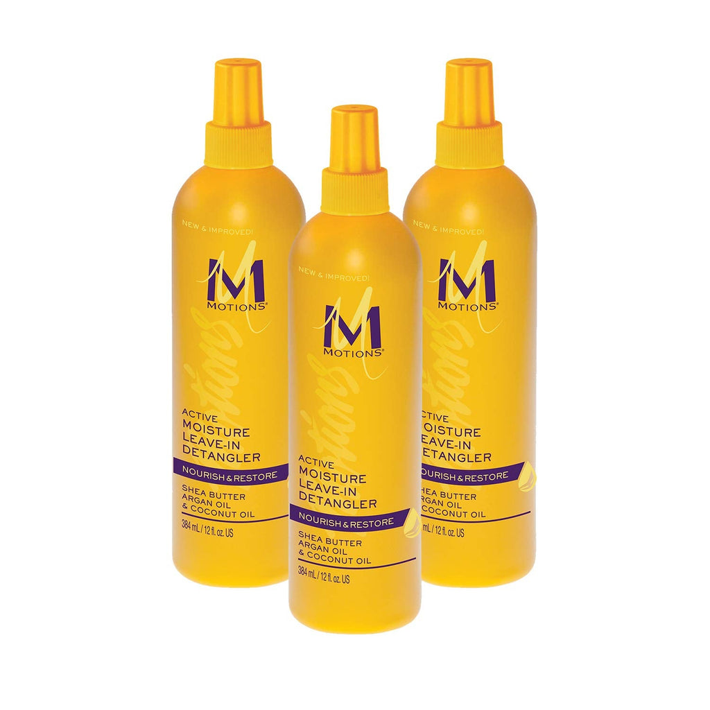 Motions Active Moisture Leave-In Detangler — Shea Butter, Argan Oil & Coconut Oil (3-Pack)