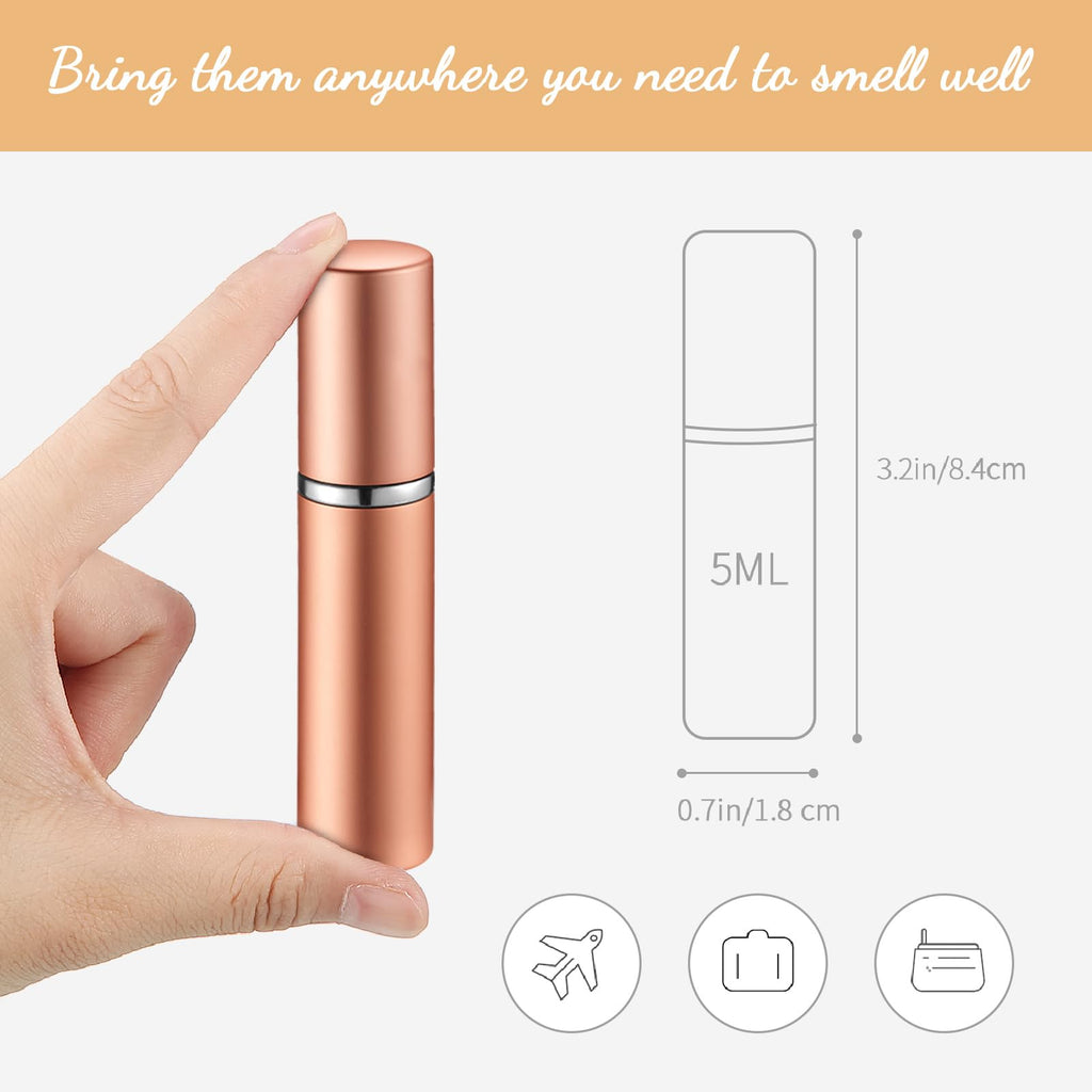 Motiskyy 140 Pcs 5ml Refillable Perfume Atomizers Bulk – Mini Travel Sprayers with Transfer Tool (Morandi Color)