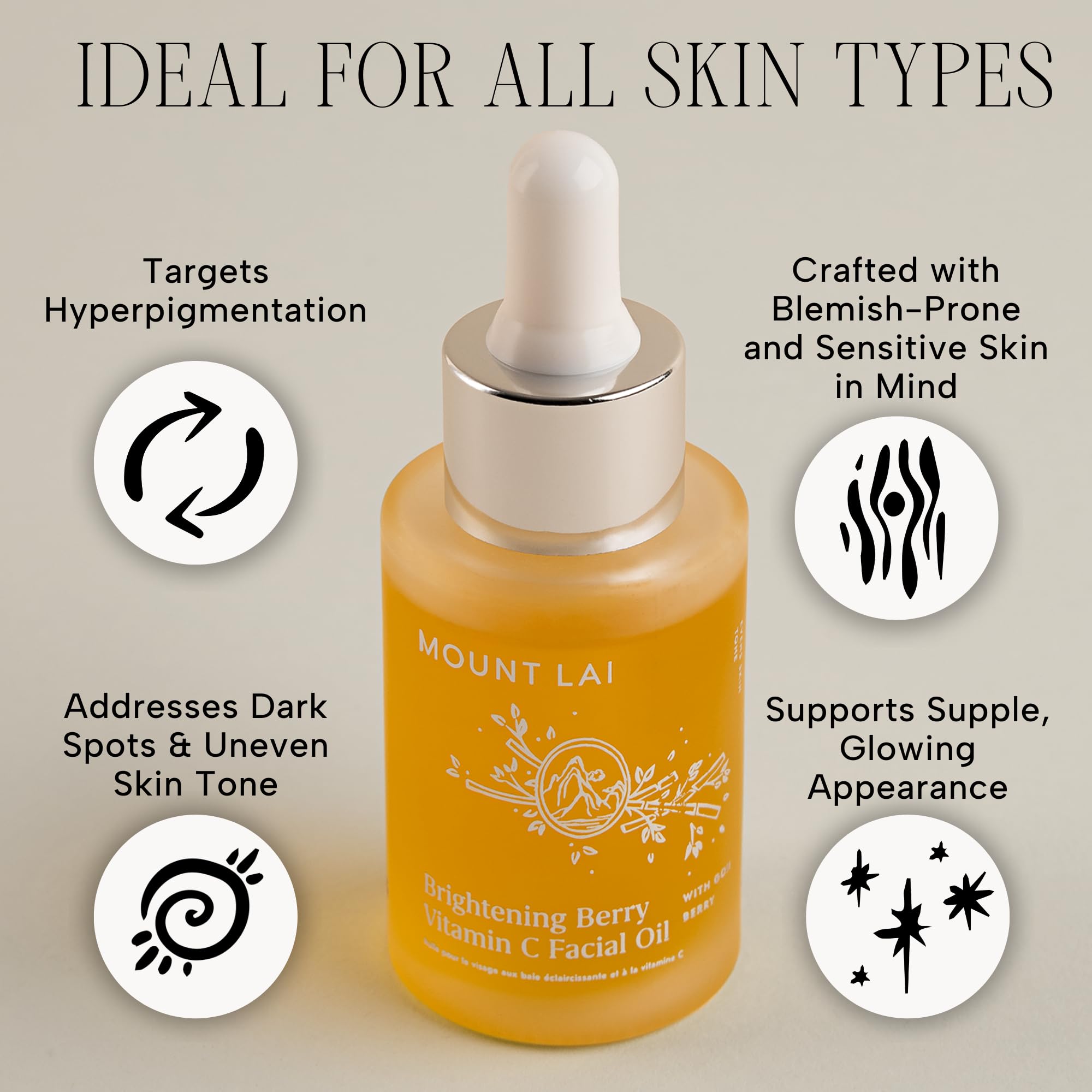Mount Lai Vitamin C Facial Oil with Goji Berry | Radiant Skin & Glow (30mL)
