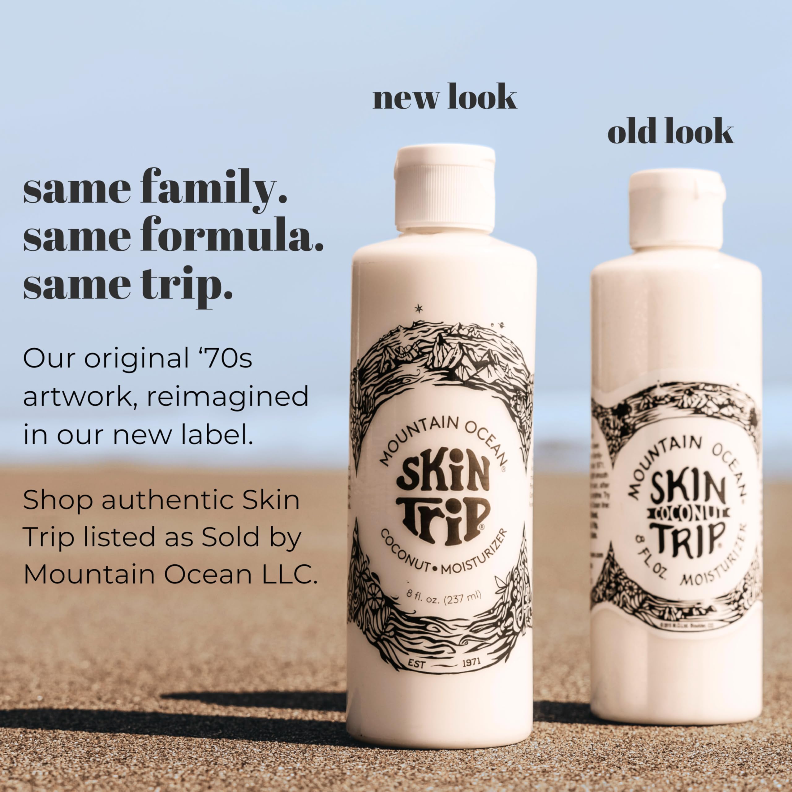 Mountain Ocean The Original Skin Trip Coconut Lotion - 8 Oz Pack of 6 | Lightweight, Fast-Absorbing Moisturizer
