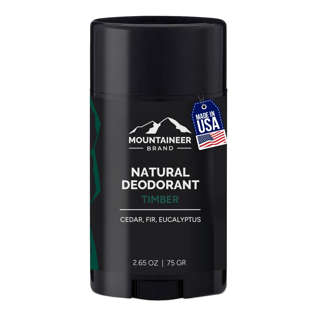 Mountaineer Brand Natural Deodorant for Men | Aluminium Free | Timber Scent | Made in West Virginia | 2.65 oz