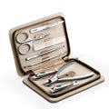 MR.GREEN Manicure Sets & Pedicure Kits – Stainless Steel Nail Clippers in Gray PU Leather Case