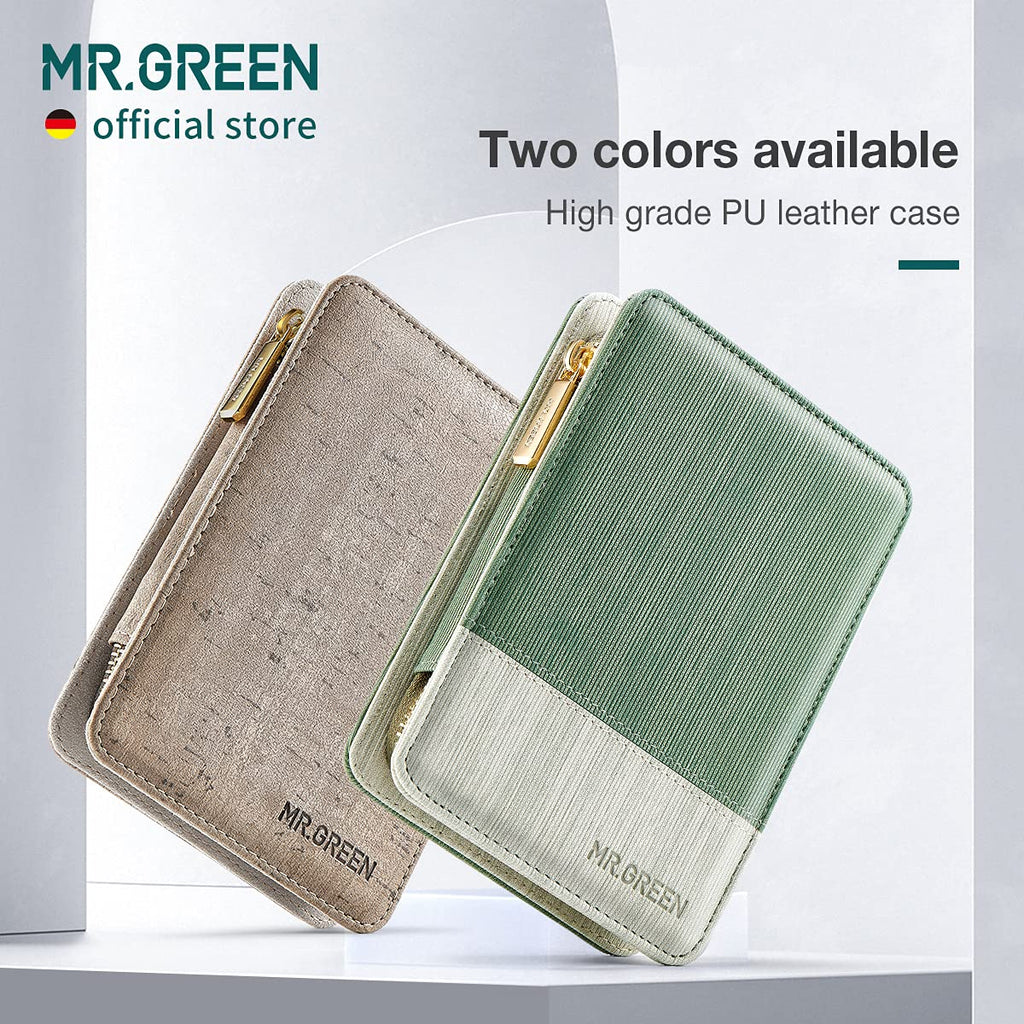 MR.GREEN Manicure Sets & Pedicure Kits – Stainless Steel Nail Clippers in Gray PU Leather Case