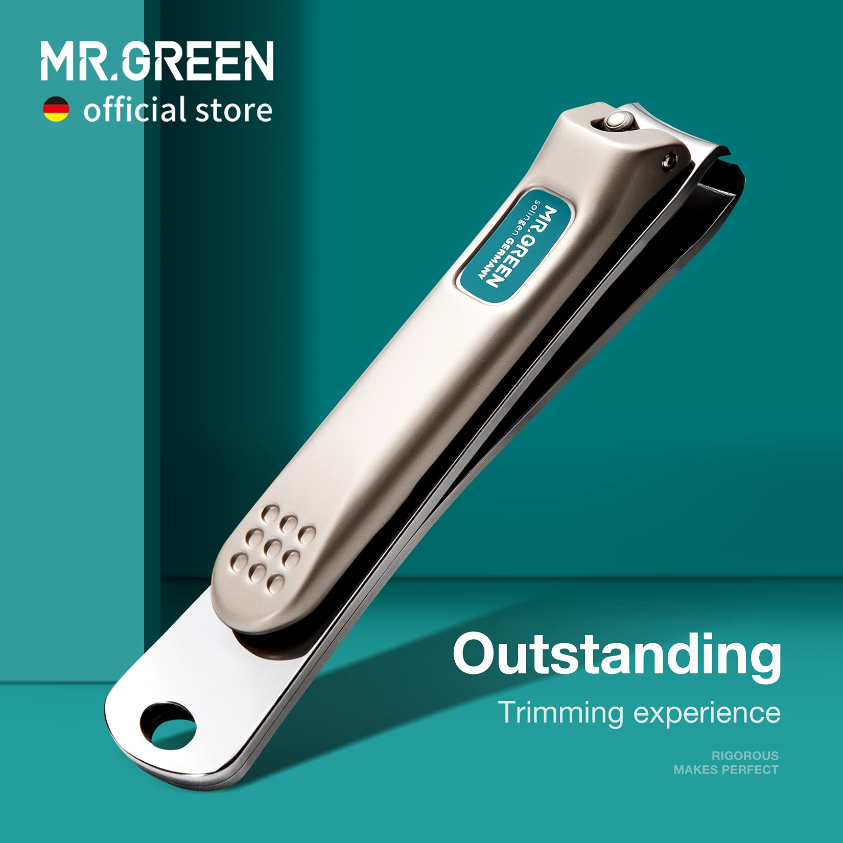 MR.GREEN Nail Clippers with Curved Blades – Stainless Steel Nail Nippers for Manicure & Pedicure (Medium)