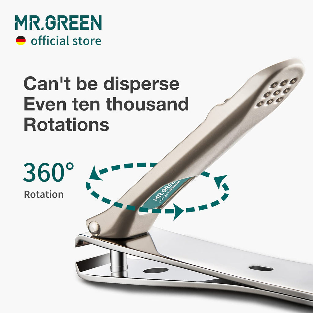 MR.GREEN Nail Clippers with Curved Blades – Stainless Steel Nail Nippers for Manicure & Pedicure (Medium)