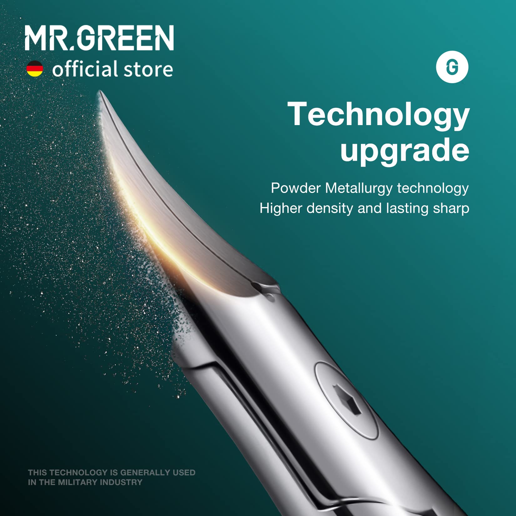 MR.GREEN Toenail Clippers – Stainless Steel Ingrown Nail Cutter for Thick, Hard Nails (Green)