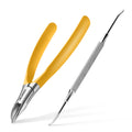 MR.GREEN Toenail Clippers Stainless Steel – Ingrown, Thick & Hard Nails Pedicure Tools (Orange + Nail Remover)
