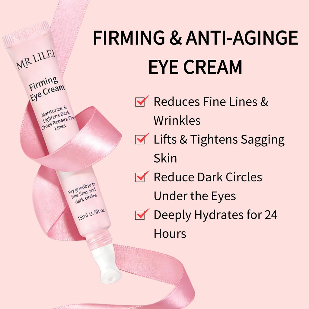 Mrlilei Beauty Firming Eye Cream with Hyaluronic Acid - Fragrance-Free, 0.5 oz