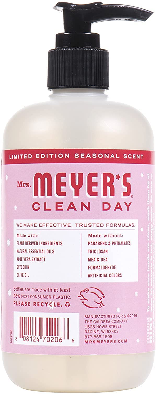 Mrs. Meyer's Clean Day Peppermint Hand Soap – 12.5 oz (Pack of 3) | Cruelty-Free, Non-Drying