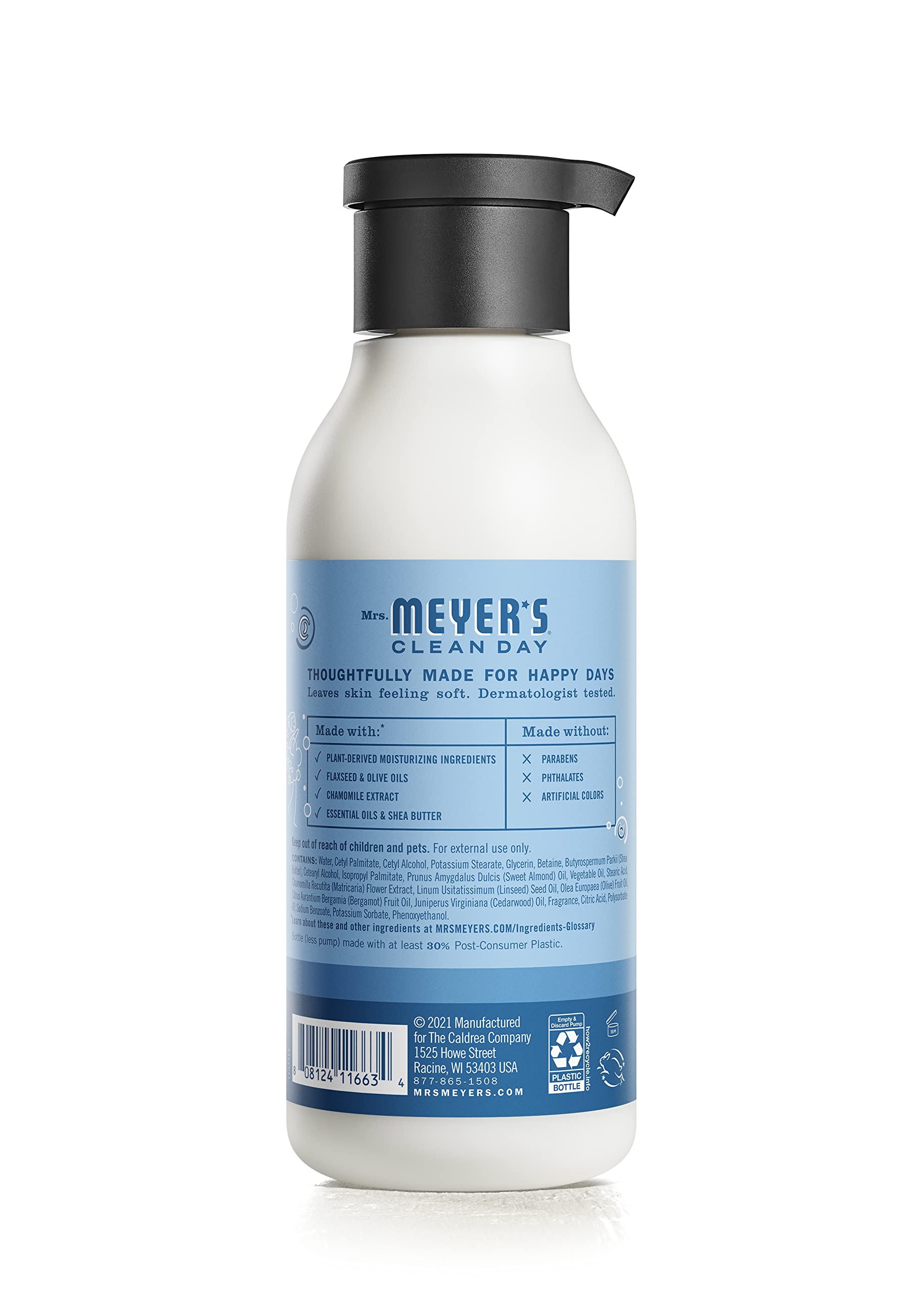 MRS. MEYER'S CLEAN DAY Rain Water Body Lotion – Non-Greasy Moisturizer for Dry Skin, 15.5 oz