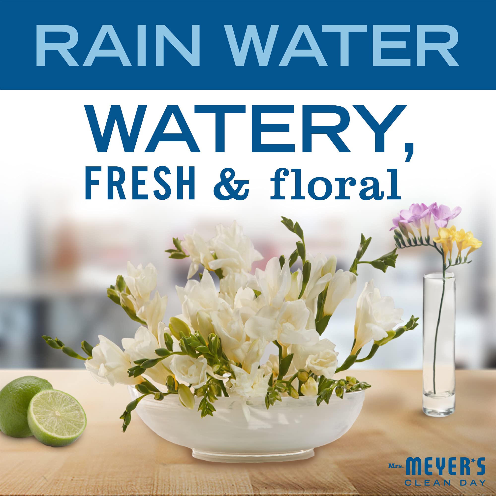 MRS. MEYER'S CLEAN DAY Rain Water Body Lotion – Non-Greasy Moisturizer for Dry Skin, 15.5 oz