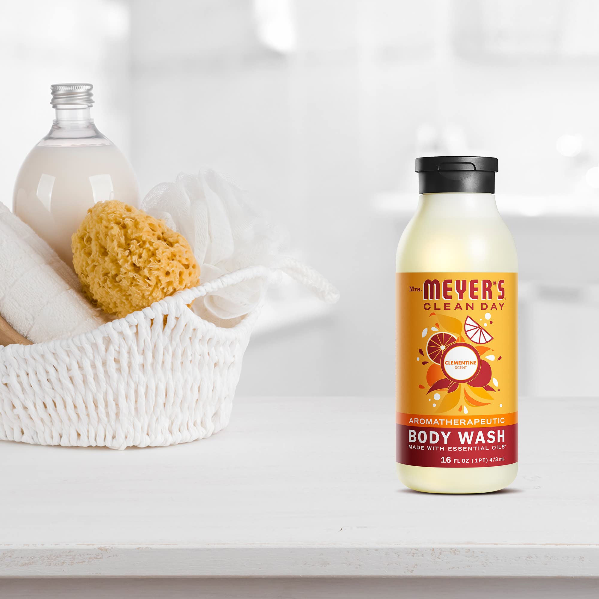 Mrs. Meyer's Clean Day Clementine Moisturizing Body Wash – 3 Pack, Sulfate Free