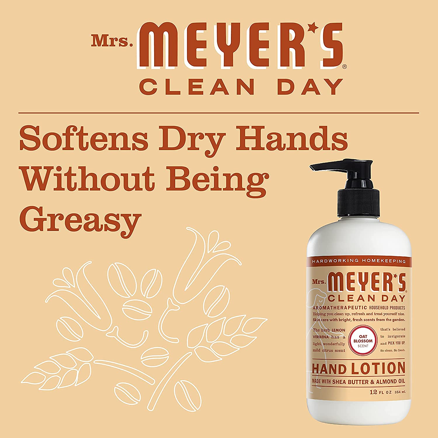 Mrs Meyer's Oat Blossom Hand Lotion, 12 oz | SC Johnson