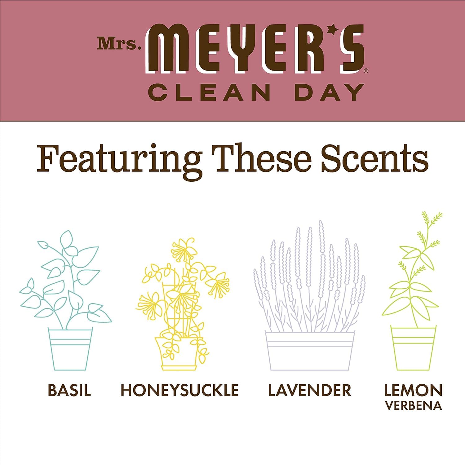 Mrs. Meyer's Rosemary Hand Soap – 12.5 oz, Pack of 6 | Clean Day