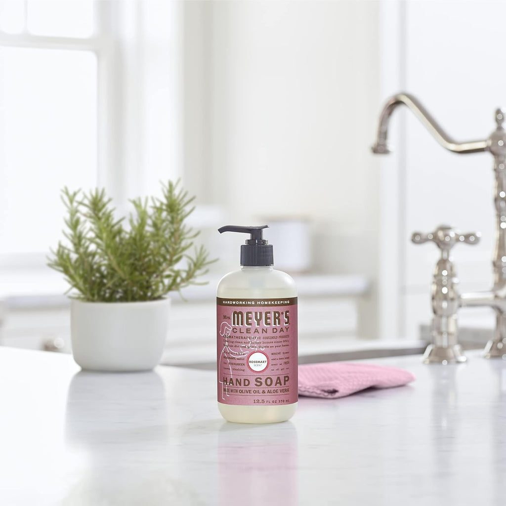 Mrs. Meyer's Rosemary Hand Soap – 12.5 oz, Pack of 6 | Clean Day