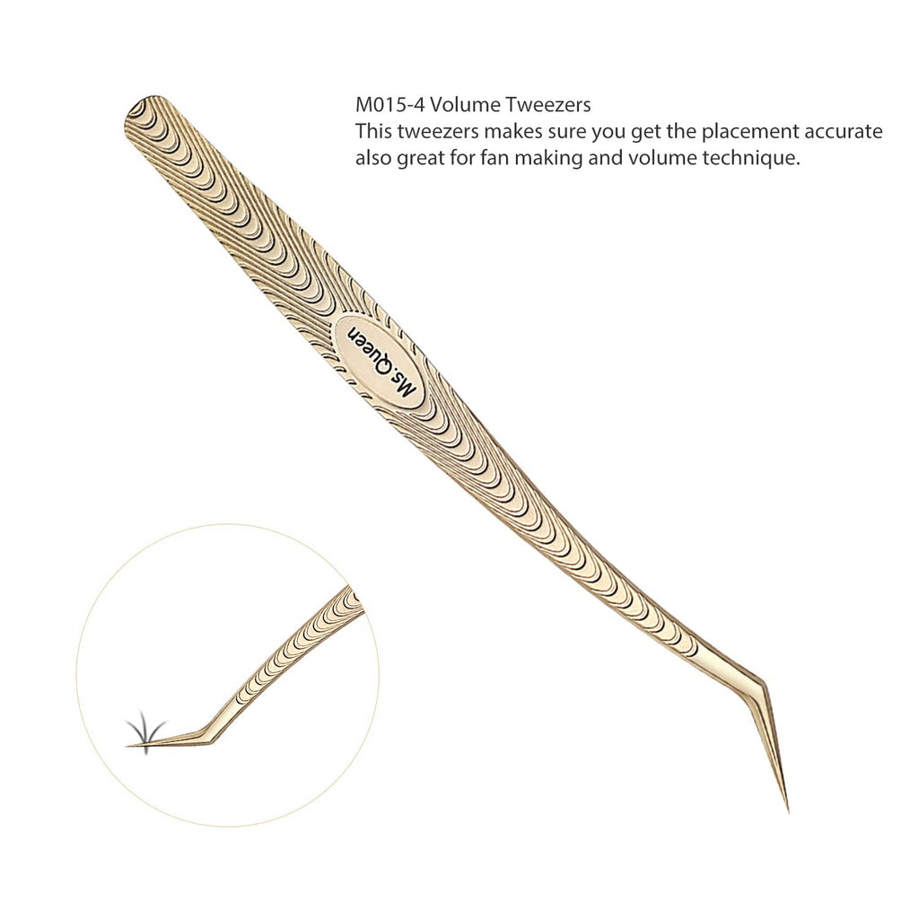 Ms.Queen Lash Tweezers for Eyelash Extensions – Professional Precision for Volume, Isolation & Control