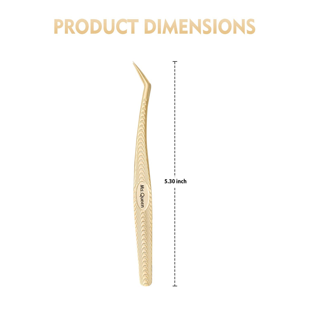 Ms.Queen Lash Tweezers for Eyelash Extensions – Professional Precision for Volume, Isolation & Control