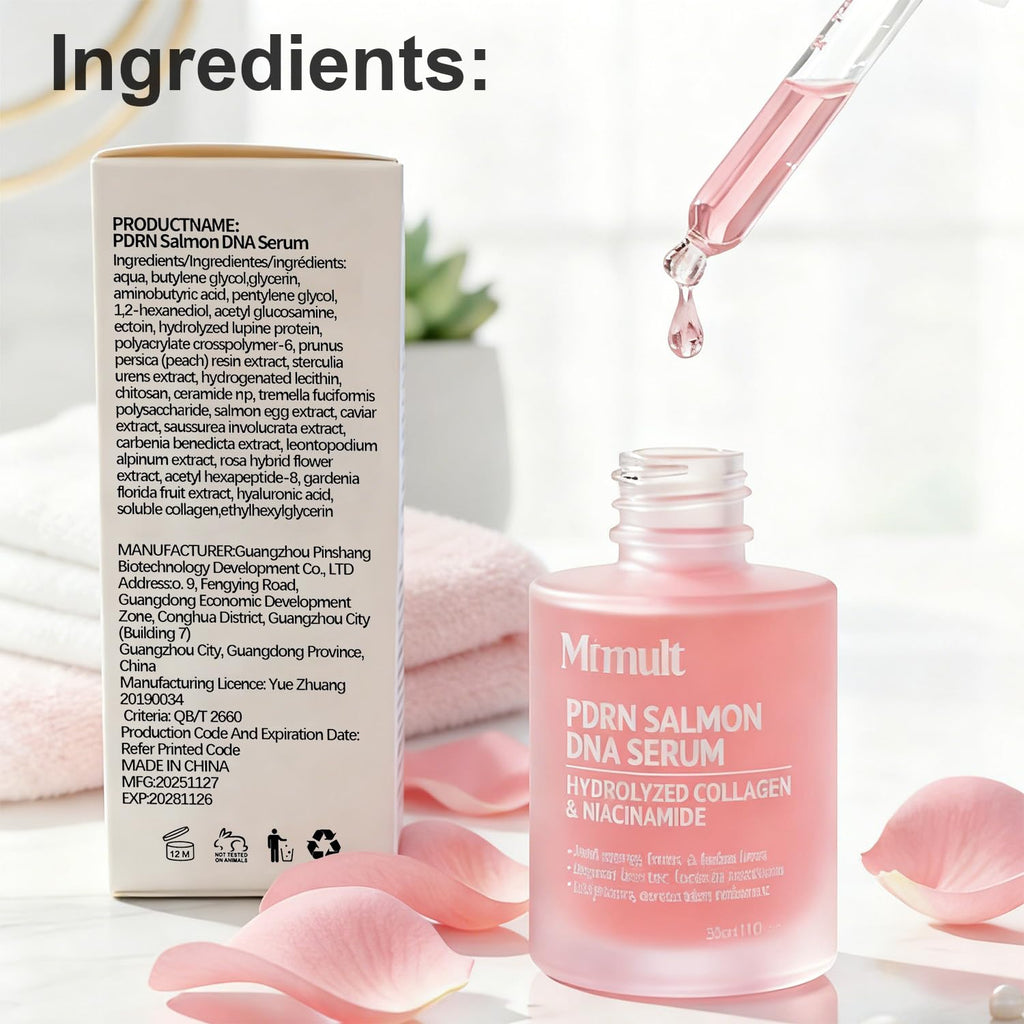 Mtmult Salmon DNA Serum with PDRN & Niacinamide - Hydrating Anti-Aging Serum for Face, 1.01 fl oz