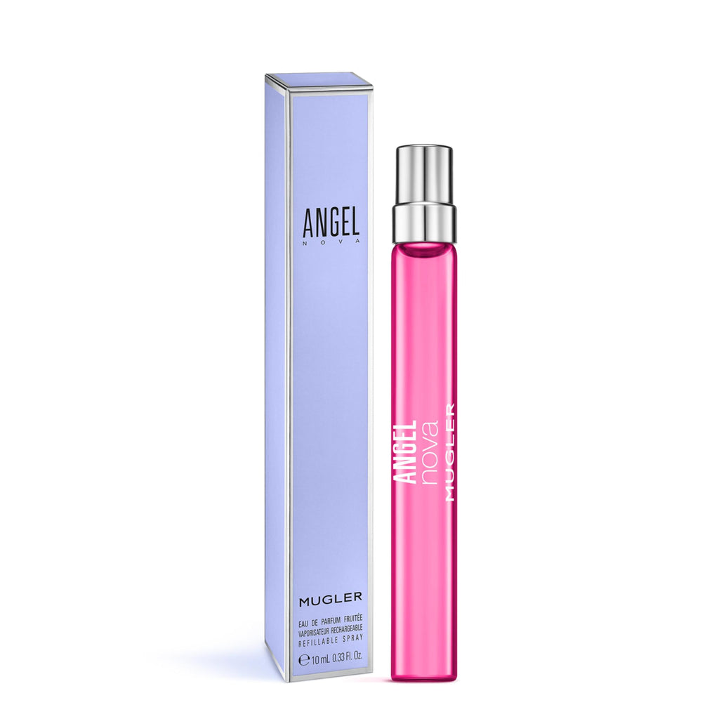 Mugler Angel Nova Eau de Parfum for Women – Floral Fruity Scent with Bergamot, Rose & Cedar Wood – Travel Size 0.33 fl oz