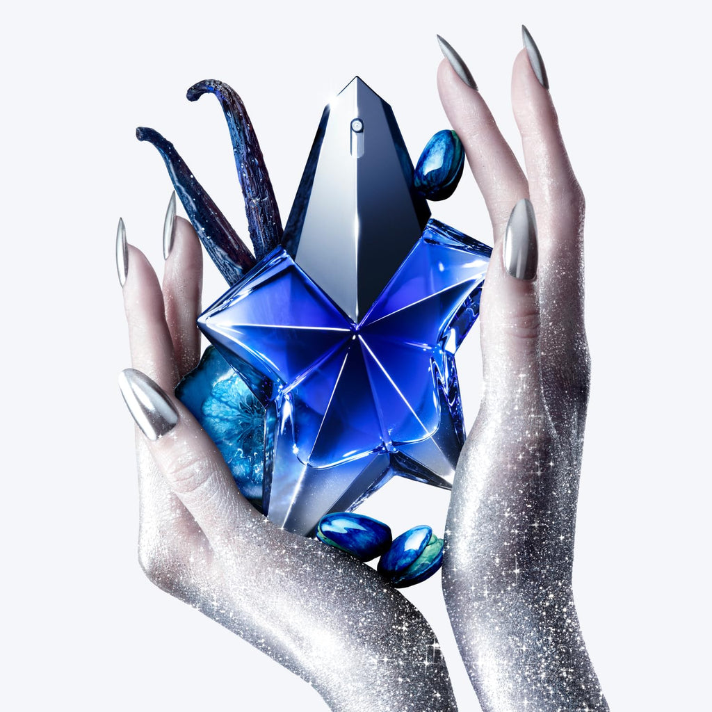 Mugler Angel Stellar Eau de Parfum – Ambery Gourmand with Pistachio, Vanilla & Woody Notes – 0.3 fl oz