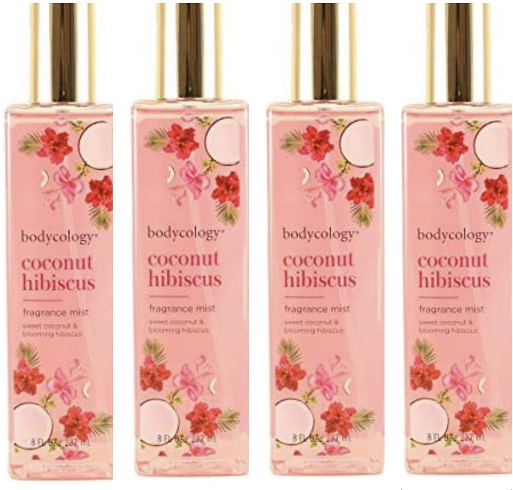 Multipack Coconut Hibiscus Fragrance Mist for Women – 8 oz, Pack of 4