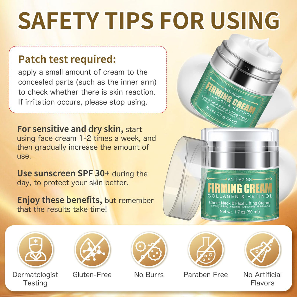MUOCOBU Anti Aging Neck Cream – 5-In-1 Firming, Lifting, and Moisturizing for Neck, Chest & Face