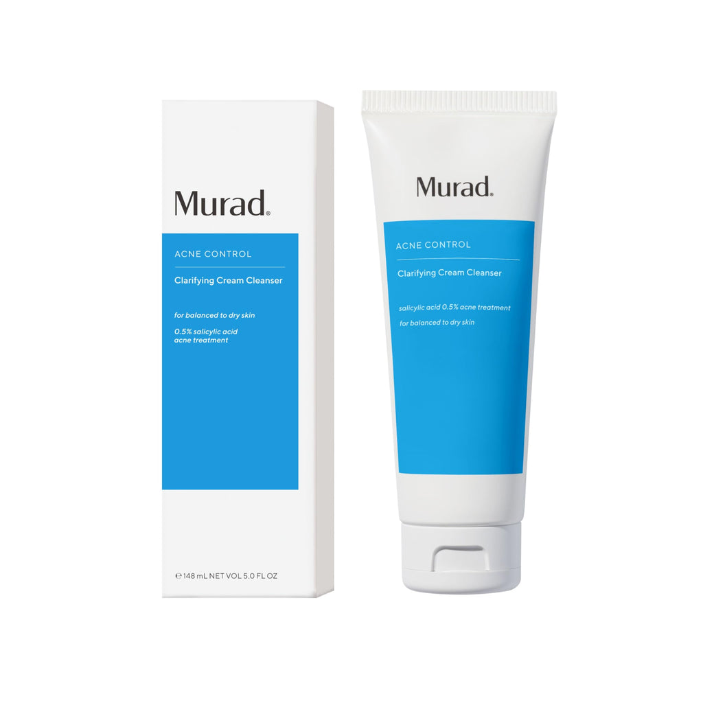 Murad Acne Control Clarifying Cream Cleanser | Gentle Salicylic Acid Face Wash for Acne-Prone Skin