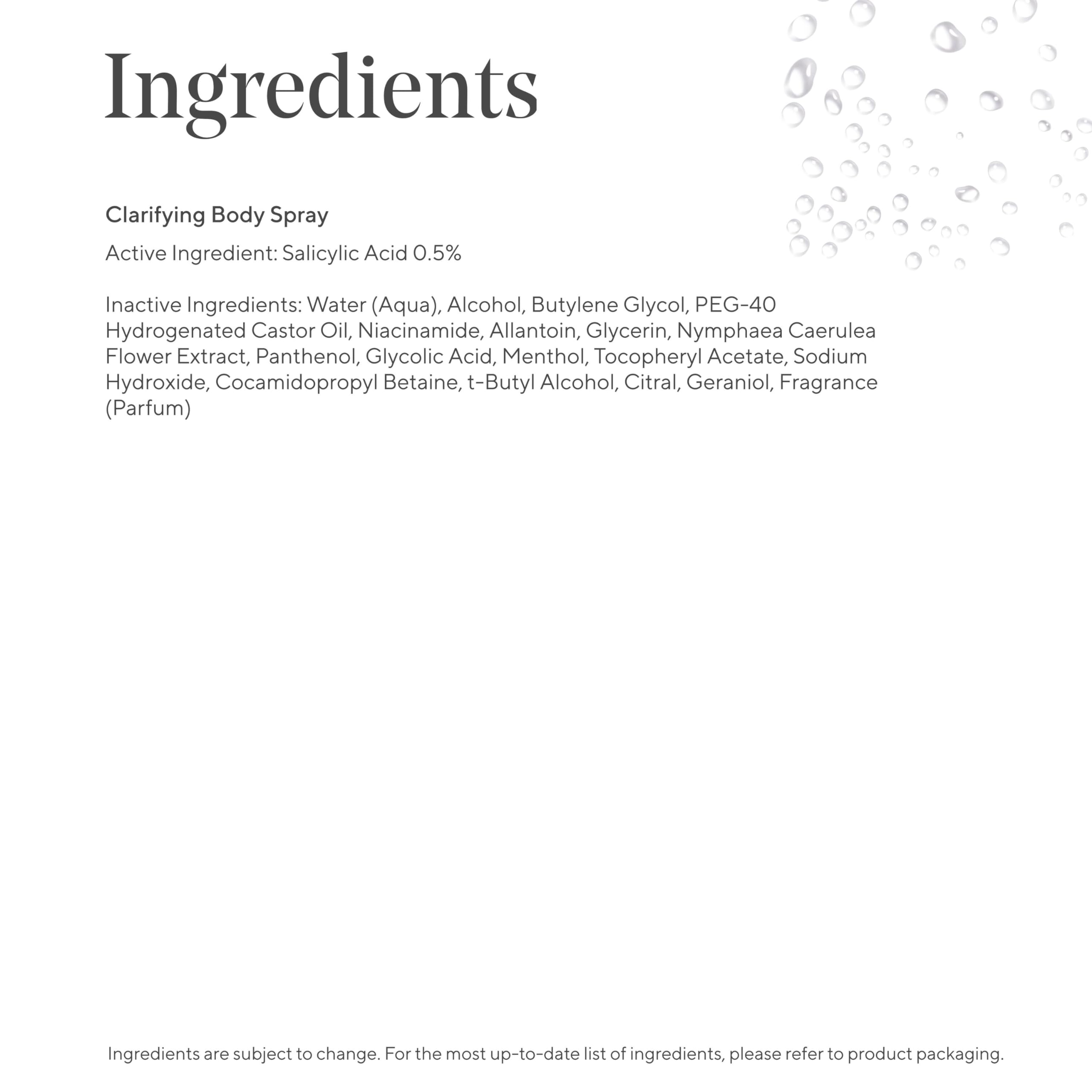 Murad Clarifying Body Spray - Daily Salicylic Acid Treatment, 6 fl oz