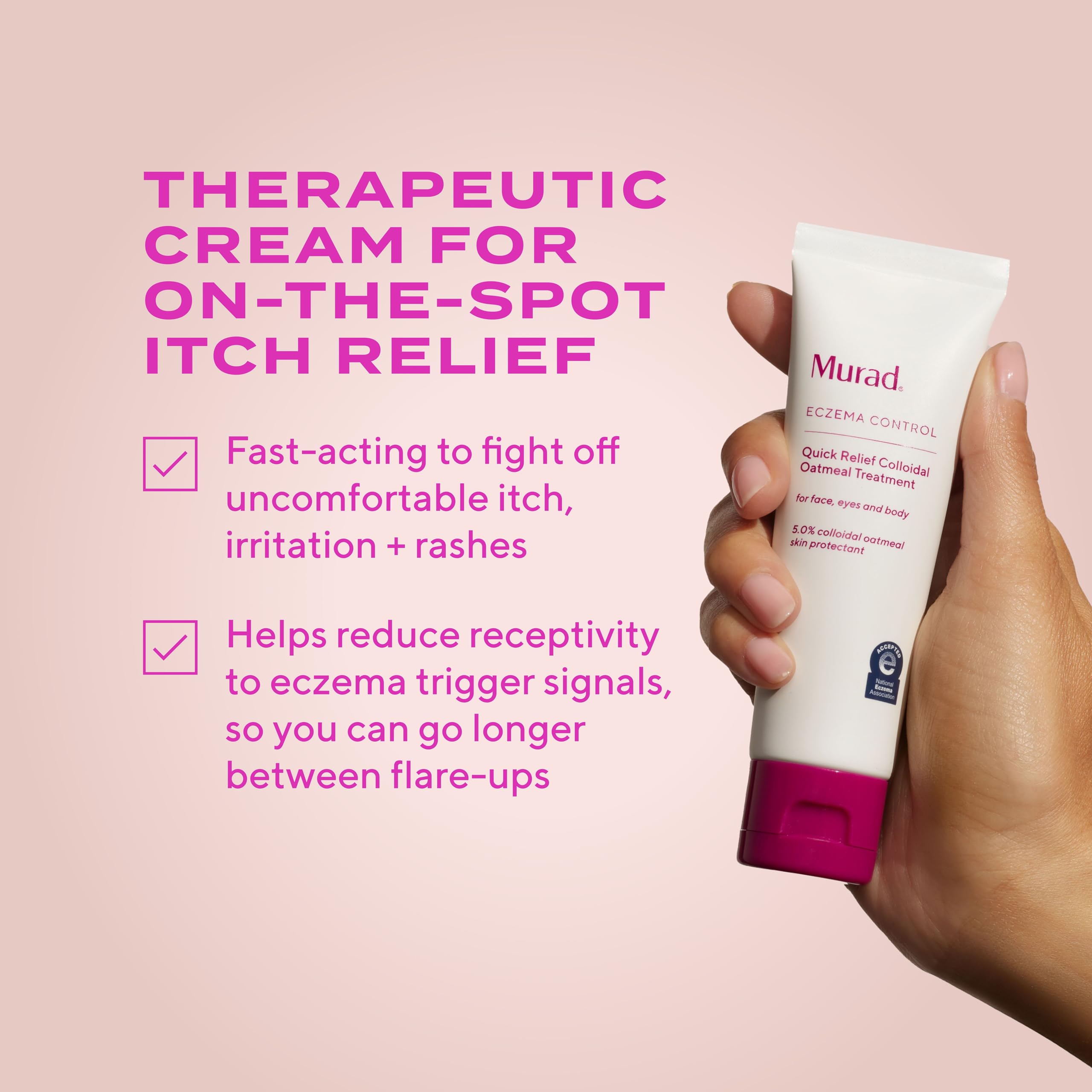 Murad Quick Relief Colloidal Oatmeal Cream – 5% Oatmeal, Ground Cherry & Oat Lipids
