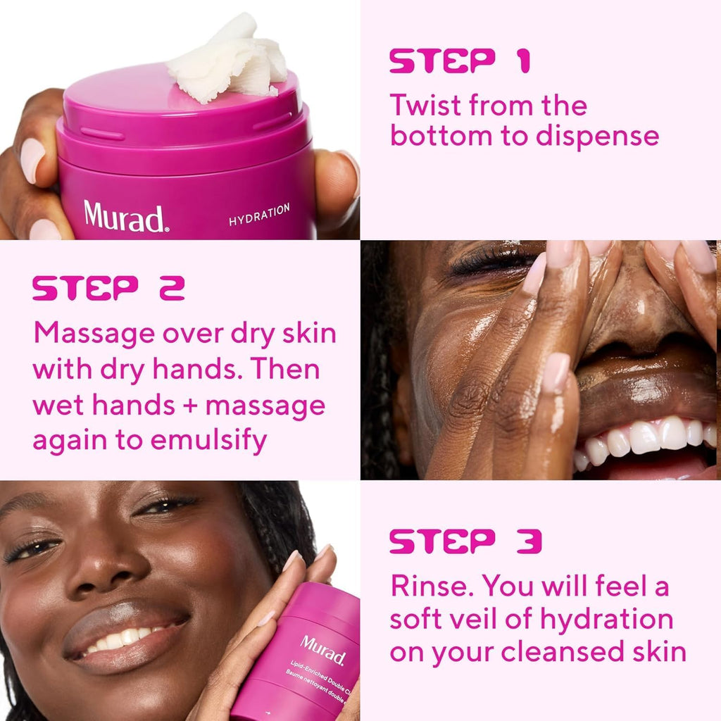 Murad Lipid-Enriched Cleansing Balm – Hydrating Balm-to-Oil Cleanser for Makeup & SPF Removal (Ceramides & Camellia Oil, 1.7 Fl Oz)